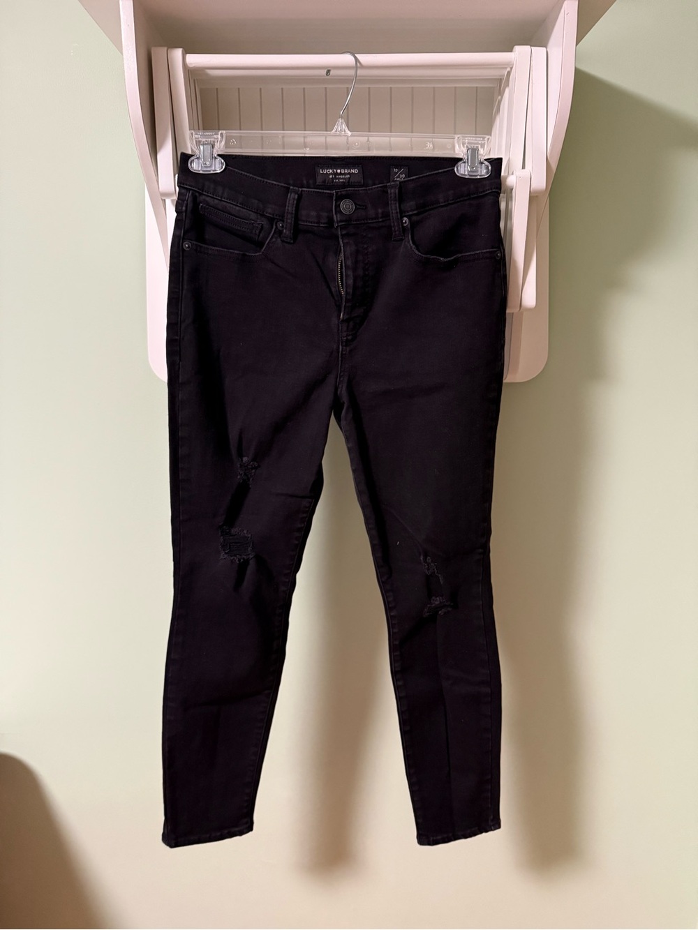 Lucky Brand Black Ripped Skinny Jeans